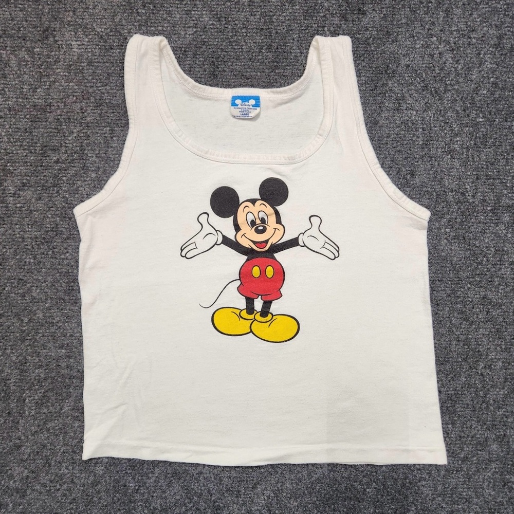 VINTAGE DISNEY MICKEY MOUSE TANK TOP YOUTH SIZE L (WOMENS S/M)